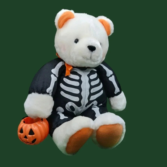 Hallmark Brandon bear glow trick or treat skeleton plush bear "15"tall - Picture 4 of 6